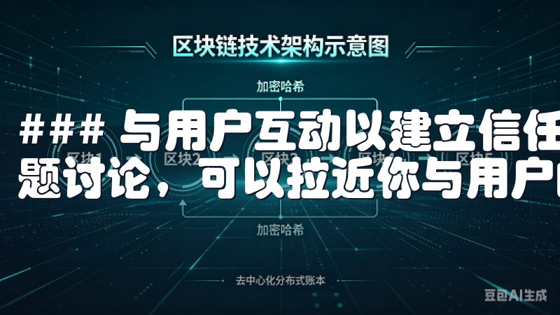 ### 与用户互动以建立信任 积极回复评论和私信，参与话题讨论，可以拉近你与用户的距离，建立品牌的忠诚度。